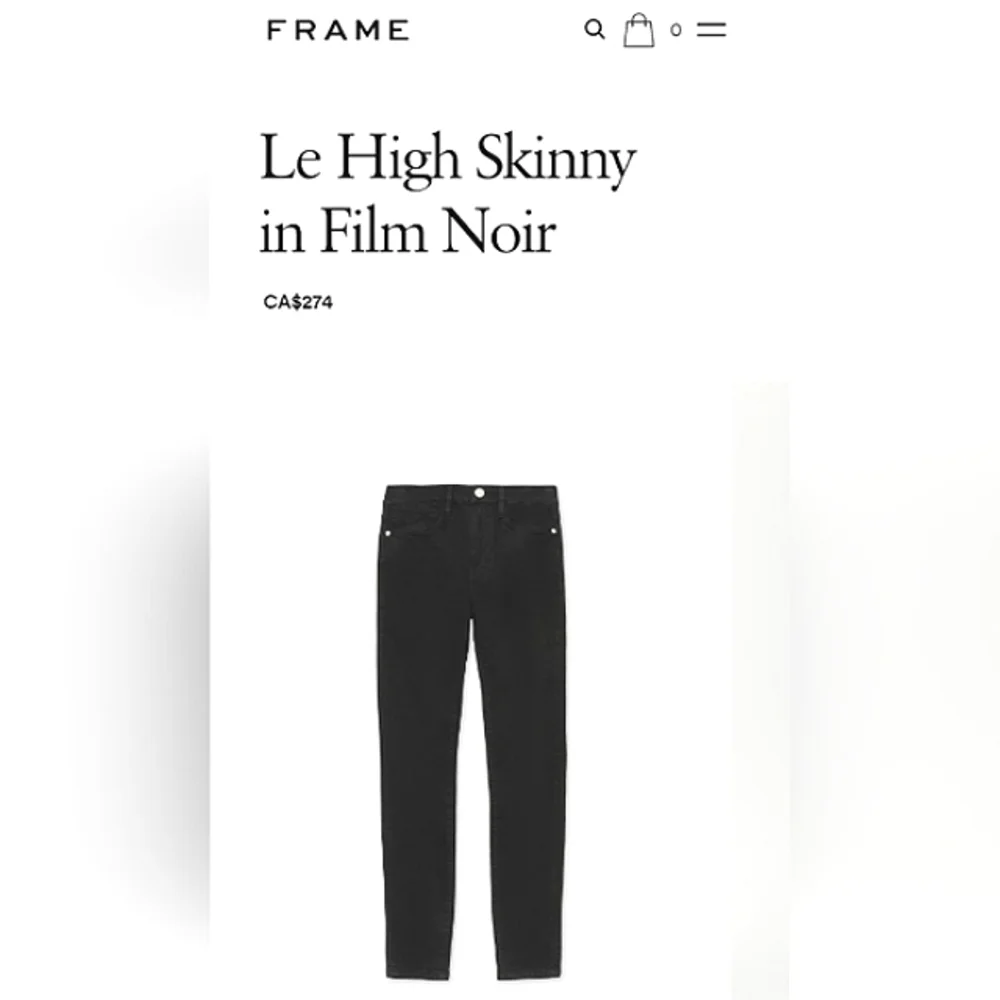 FRAME DENIM Women's Black Skinny Jeans SIZE 26 NWOT - Picture 6 of 13